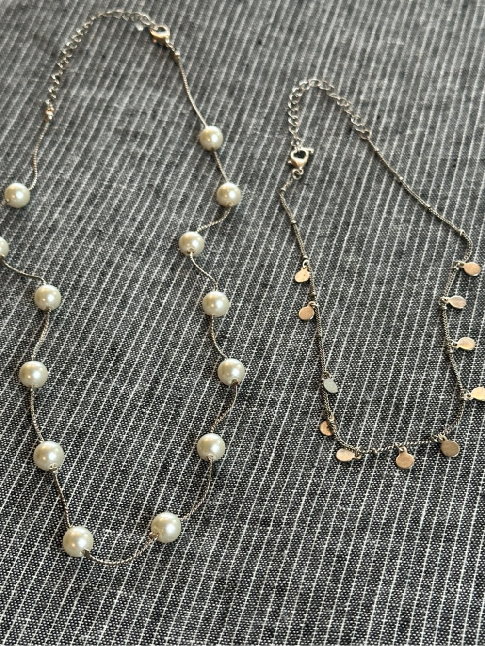 Set of 2 Silver Necklaces